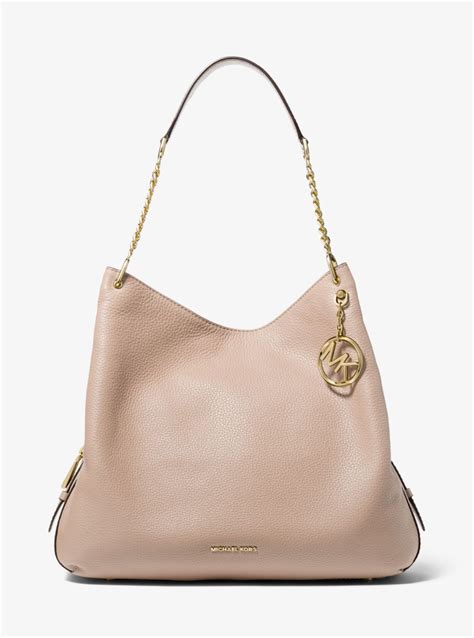 michael kors schultertasche lillie large|Lillie Large Pebbled Leather Shoulder Bag .